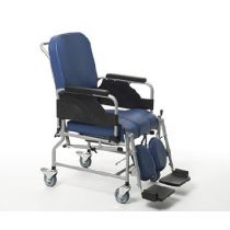 Sedia Comoda Anatomica con WC e Carrozzina da Transito, Blu