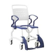 Enfurt - Sedia Doccia Comoda con Pedane Regolabili e Ruote Bloccabili