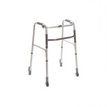 Deambulatore con 2 Ruote Fisse e 2 Puntali - Ruote da 7,5 cm - Regolabile in Altezza in 8 Posizioni