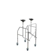 Deambulatore Pieghevole Antibrachiale con 4 Ruote Piroettanti da 10 cm e Freni Posteriori