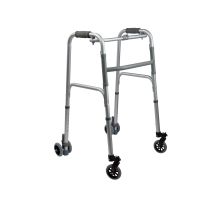 Demarta Virginio Deambulatore Pieghevole 4 Ruote in Alluminio con Manopole Ergonomiche e Freno a Pressione