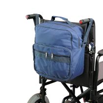 Identites borsa impermeabile in nylon per sedia a rotelle con tasche e cinghie blu