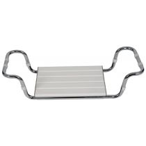 Sedile Vasca da Bagno in Plastica con Telaio Cromato Regolabile