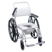 Carrozzina Doccia e WC Autospinta Alluminio Ruote 20 cm