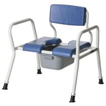 Sedia Wc comoda Bariatrica XXL con Schienale, Port 325 Kg