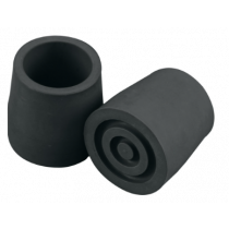 Mopedia coppia di puntali in gomma nera con diametro interno di 2,8 cm per bastoni e ausili