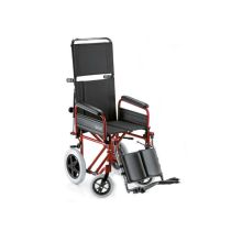 Surace 600 B Carrozzella Pieghevole per Anziani e Disabili con Schienale Regolabile e Braccioli Ribaltabili