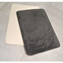Identites SecurePlus tappetino da bagno antiscivolo in microfibra vellutata bianco e nero 60x45 cm