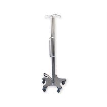 Gima piantana ad elevazione oleodinamica con 4 ganci in acciaio inox base a 5 razze e paracolpi grigi
