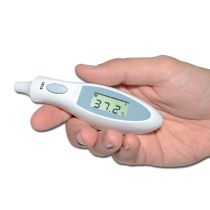 Gima termometro auricolare tascabile con ampio display LCD e risposta rapida in plastica bianca