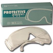 Gima Occhiali protettivi medicali con ampio campo visivo in plastica trasparente autoclavabili EN 166