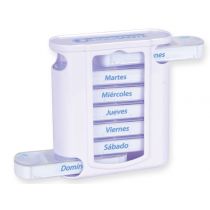 Portapillole settimanale a 4 scomparti Tower - Spagnolo/Portoghese