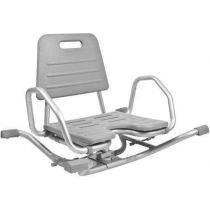 Sedia Girevole da Vasca in Alluminio Grigio con Seduta Morbida