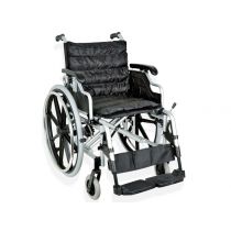 Carrozzina in Alluminio Pieghevole per Disabili con Braccioli Sollevabili