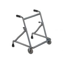 Gima deambulatore con due ruote da 10 cm e altezza regolabile 52-87 cm in metallo portata 100 kg