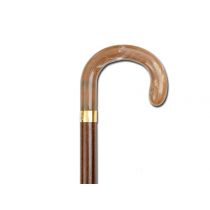 Gima Tiziano bastone da passeggio in legno con manico curvo in acetato marrone 90-92 cm unisex