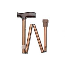 Gima bastone pieghevole in alluminio con altezza regolabile 80-90 cm colore caffè peso 0,37 kg