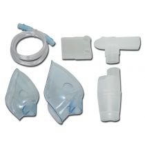 Gima kit nebulizzatore con mascherina adulto e pediatrica, tubo PVC, boccaglio e forcella nasale