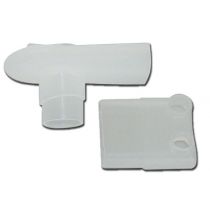 Gima boccaglio con forcella nasale per aerosol compatibile con ampolle 28139 e 28140 bianco plastica