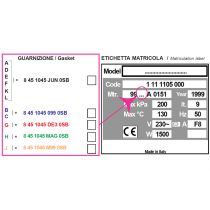 Gima guarnizione per autoclave verticale H100 compatibile con serie A D E F K L in elastomero