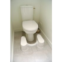 Identites sgabello fisiologico per WC per postura corretta 52x29x17,5 cm in plastica bianco