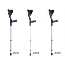 Gima Advance coppia di stampelle biiniettate in polipropilene ed elastomero regolabili con cappuccio antirumore
