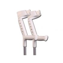 Gima Progress stampella regolabile per adulti in alluminio grigio chiaro con impugnatura in polipropilene