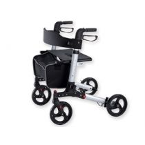 STYLISH - Deambulatore Rollator Pieghevole in Alluminio Argento