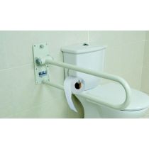 Identites Fidji maniglione pieghevole con porta rotolo bianco diametro 32 mm lunghezza 55/76 cm