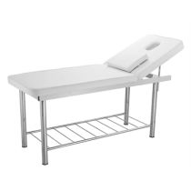 Gima lettino da massaggio con foro facciale, schienale regolabile, supporto carta, bianco, 183x61x75 cm