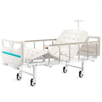 Gima letto ospedaliero manuale a 3 snodi con 2 manovelle in PP e sponde in alluminio bianco