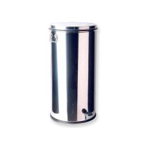 Gima contenitore per rifiuti con pedale in acciaio inox 70 litri con maniglie laterali e secchio interno