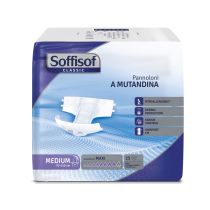 Soffisof Classic pannolone per incontinenza alta notte con traspirabilità e bordi laterali, cartone 60 pezzi