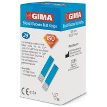 Gima confezione da 25 strisce per misurazione del glucosio compatibili con glucometro