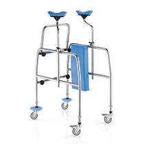 Surace 122 Trotter Deambulatore Smontabile Cromato con Stampelle Regolabili e Dischi Antiurto