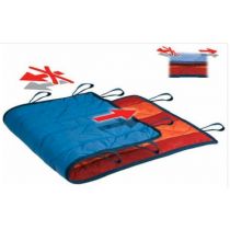 Telo Unidirezionale con Maniglie, 130x45 cm, Blu/Arancio