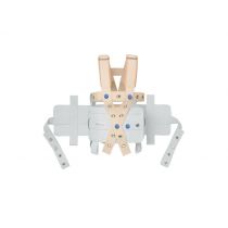 Bretella Contenimento Letto in Cotone Crema con Occhielli in Metallo