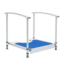 Identites piattaforma di rialzo regolabile per bambini con braccioli e gradino acciaio blu 76 kg