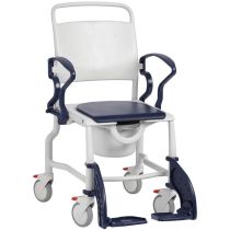 Fauteuil Doccia/WC Rotterdam con Ruote, Secchio Igienico, Braccioli e Poggiapiedi Ribaltabili – Portata 130 kg