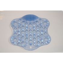 Identites tappetino massaggiante per doccia con semisfere e lavapiedi blu materiale antiscivolo 38x37 cm