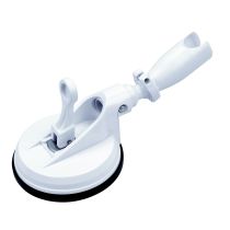 Identites porta doccetta a ventosa con diametro di 11 cm per superfici lisce in plastica bianca