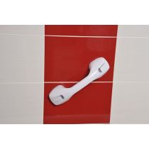 Identites maniglia a ventosa per bagno e doccia bianca in plastica lunghezza 40 cm diametro ventosa 10 cm