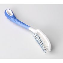 Identites spazzola per capelli con manico lungo ergonomico antiscivolo blu e bianco 37 cm ultraleggera