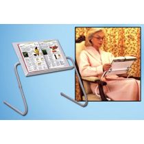 Identites supporto per lettura regolabile in metallo e PVC con elastico per libri e riviste grigio