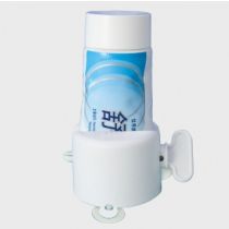 Identites dispenser per dentifricio con sistema a 2 ventose in plastica bianca, dimensioni 4,4x5,5 cm