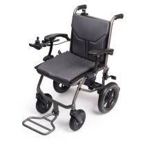 E-Foldi Lite Poltrona Elettrica Pieghevole Ultra Leggera per Disabili e Anziani — Sedia a Rotelle da Viaggio Compatta, Peso 14 kg, Autonomia 20 km, 2 Batterie al Litio, Velocità 6 km/h, Portata 135 kg