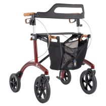Rollator ALLROUND SALJOL – Deambulatore 4 Ruote Pieghevole Leggero con Seduta, Ruote Ammortizzate e Borsa