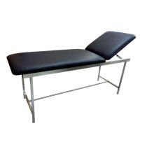 Tavolo da Esame Medico a 2 Sezioni in Acciaio Inossidabile con Schienale Regolabile e Imbottitura Comfort