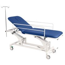 Brancard Identities Ecopostural Idraulico Professionale per Trasporto Pazienti — Barella Medica Regolabile in Altezza, Pedale Idraulico, Sponde Laterali Ribaltabili, Portasiero in Acciaio Inox, Tettiera Reclinabile, Portata Professionale