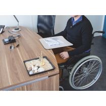 Identites Jumborest Mini vassoio rimovibile compatto 40x42 cm grigio beige materiale rigido 6 mm